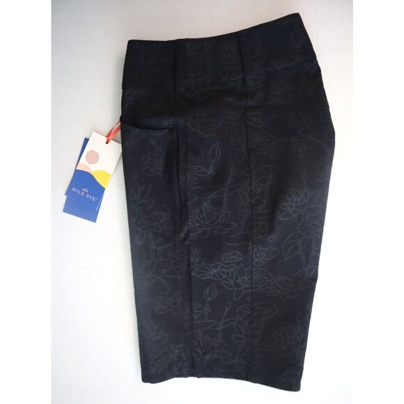 Wild Rye Women's Sz 6 Black Lotus Greyscale Freda 7" Bike Shorts - Picture 9 of 9